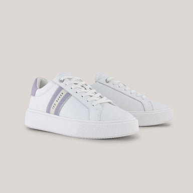 Women's Lornie-Platform Webbing Trainer White-Purp