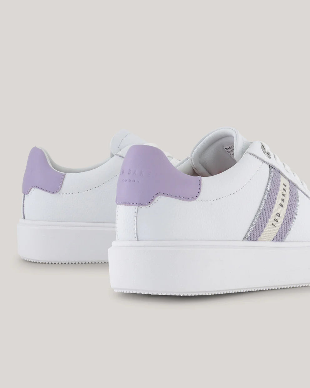 Women's Lornie-Platform Webbing Trainer White-Purp