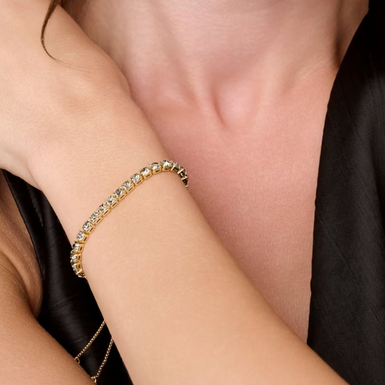 Women’s MELRAH-Crystal Adjustable Tennis Bracelet