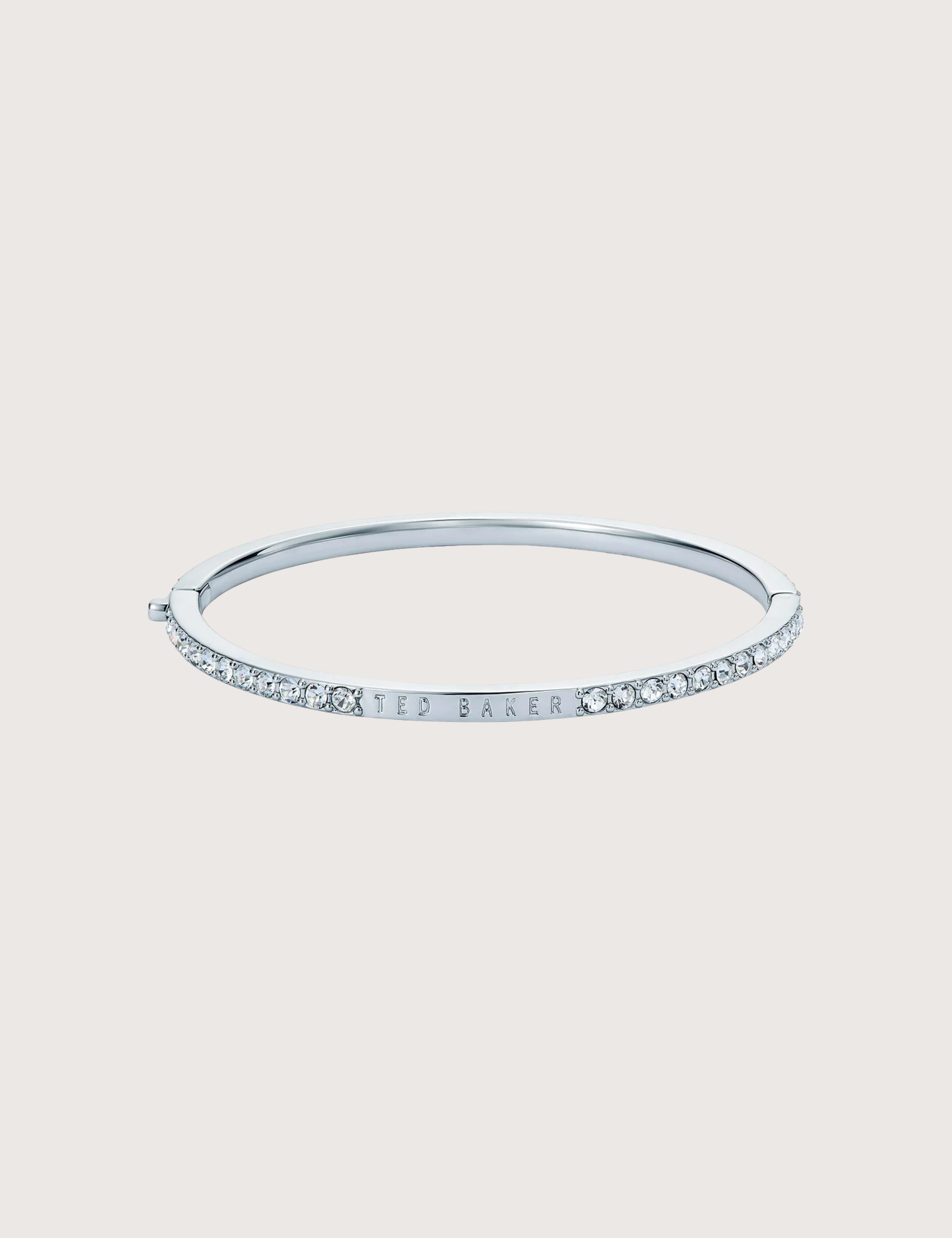 CLAUDIA: Narrow Crystal Hinged Bangle Bracelet
