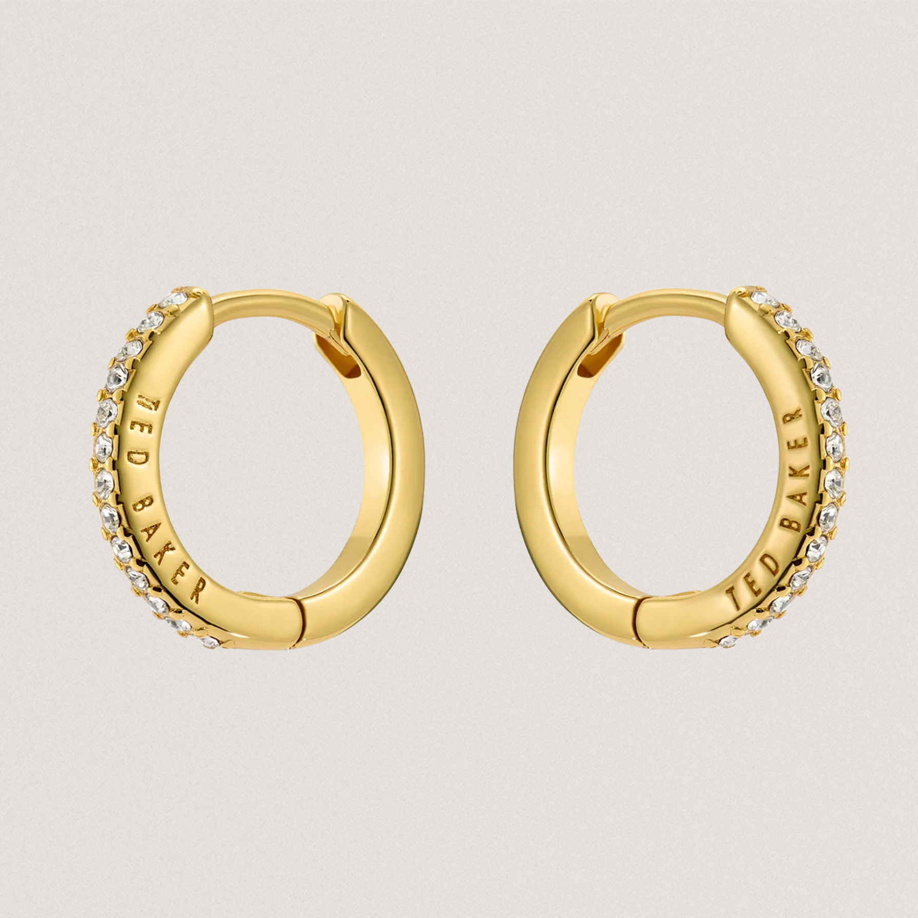 Women's Heplie Gold Crystal Hoop Earrings