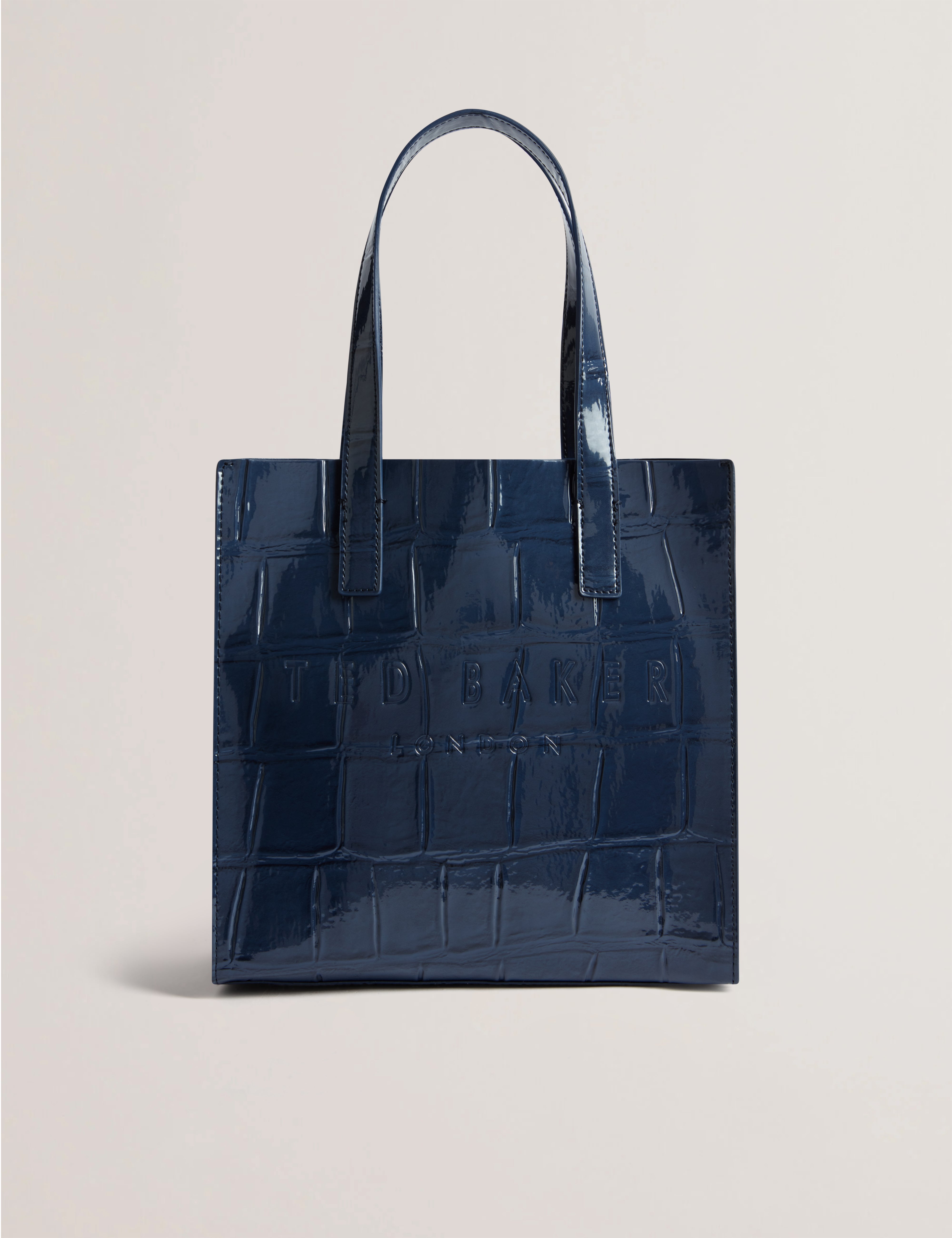 Women's Reptcon-Croc Effect Small Icon Bag Dk-Blue
