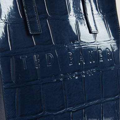 Women's Reptcon-Croc Effect Small Icon Bag Dk-Blue