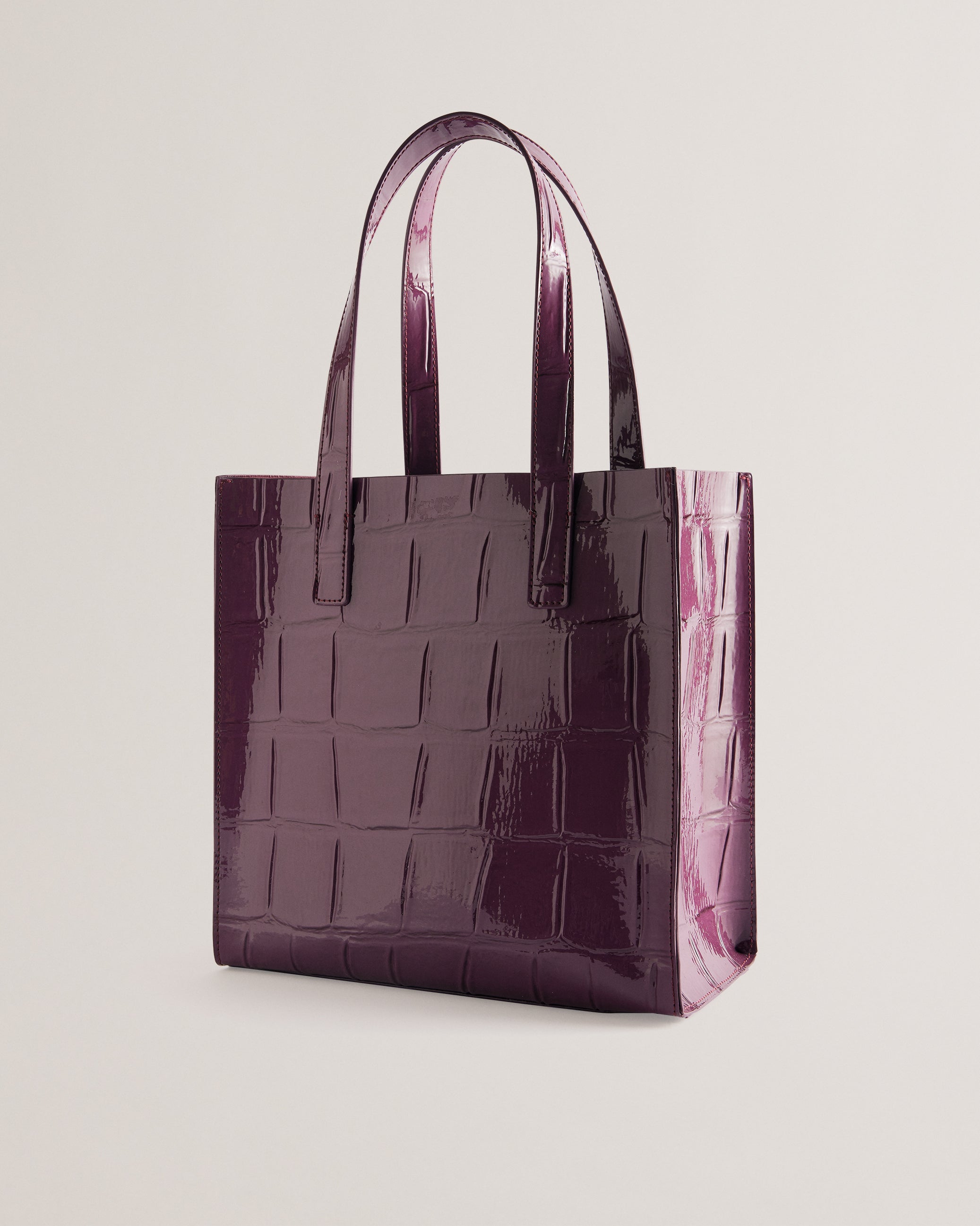 Women's Reptcon-Croc Effect Small Icon Bag Maroon
