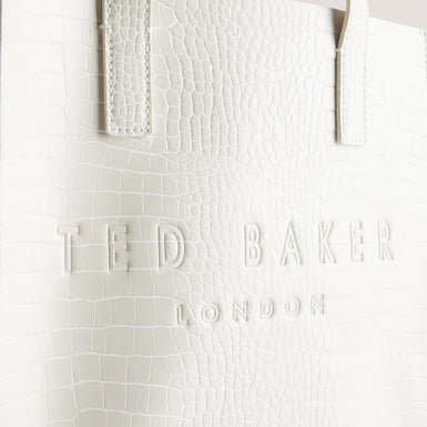 Women's Reptcon-Croc Effect Small Icon Bag Nude