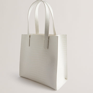 Women's Reptcon-Croc Effect Small Icon Bag Nude