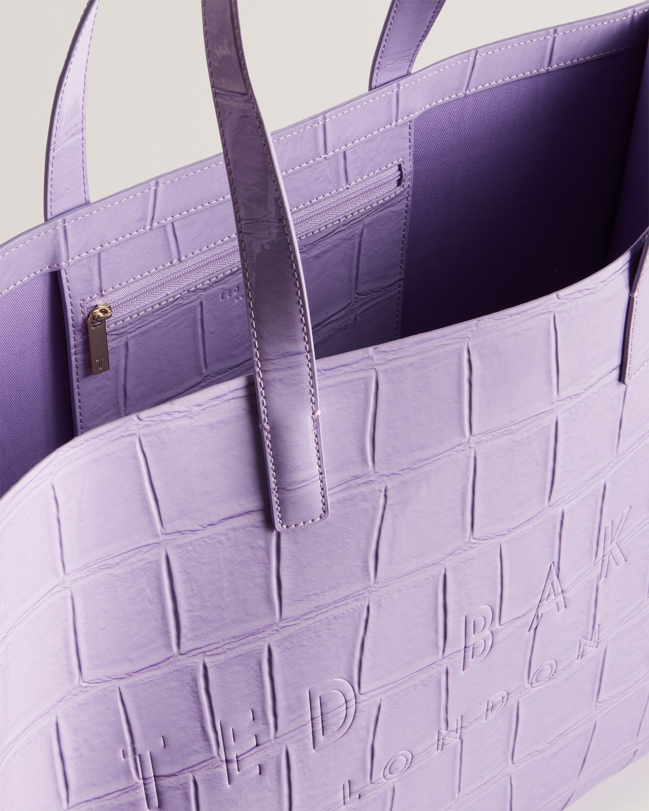 Women's Allicon-Croc Effect Extra Large Icon Bag Lilac
