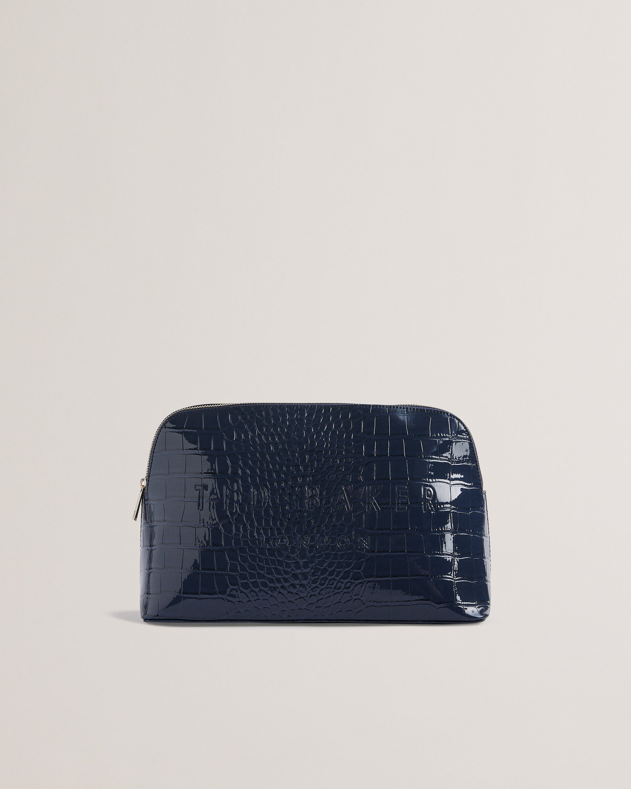 Women's Crocana-Imitation Croc Large Washbag Dk-Blue