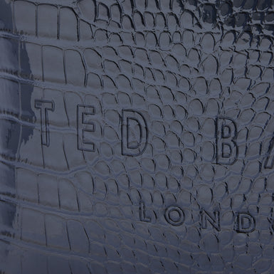 Women's Crocana-Imitation Croc Large Washbag Dk-Blue