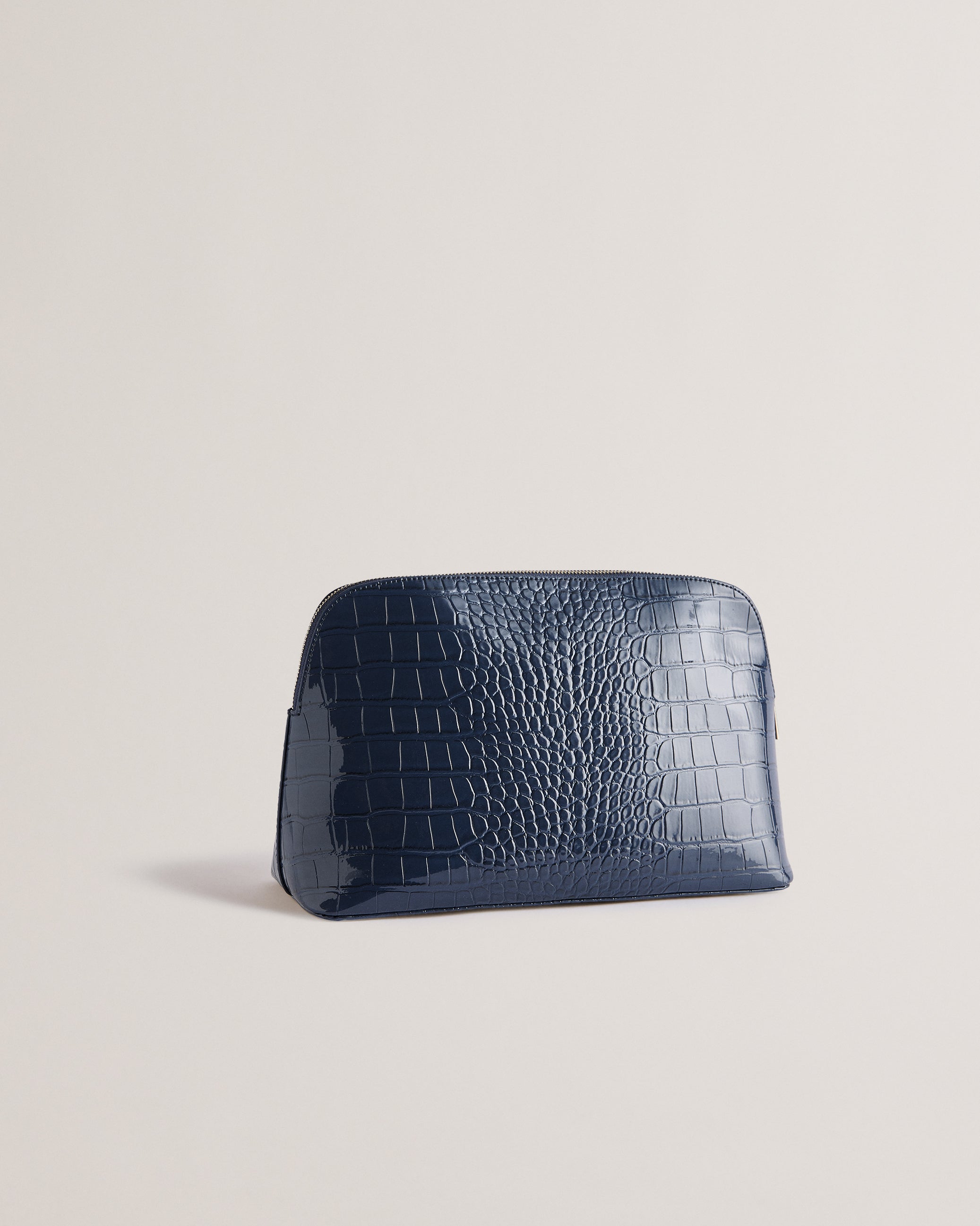Women's Crocana-Imitation Croc Large Washbag Dk-Blue