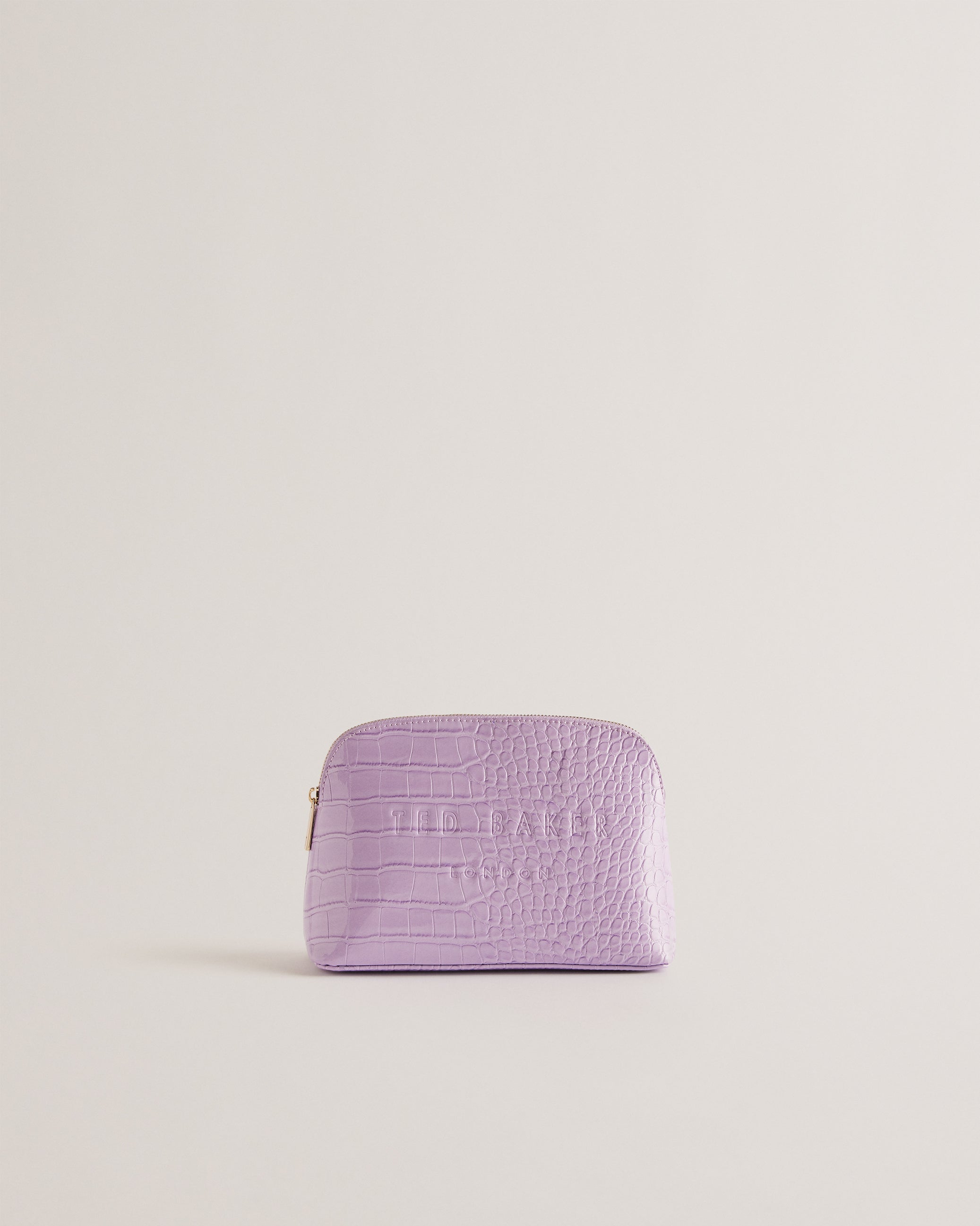 Women's Crocala-Imitation Croc Makeup Bag Lilac