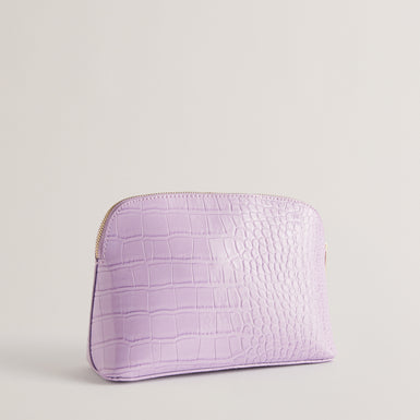 Women's Crocala-Imitation Croc Makeup Bag Lilac