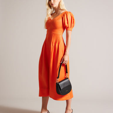 Women's Darcell-Branded Webbing Satchel Cross Body Jet-Black