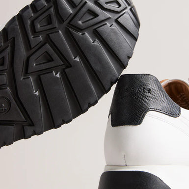 Men's Frayne-Leather Lace Up Jogger White