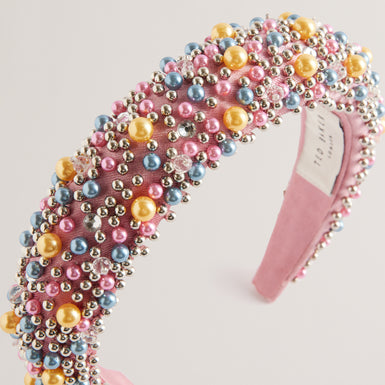Women's Pearlen-Embellished Headband Multicol