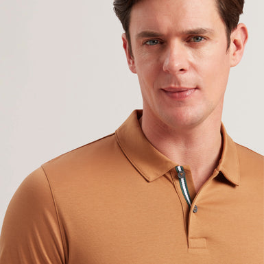 Men's Zeiter-Ss Slim Soft Touch Polo Lt-Brown