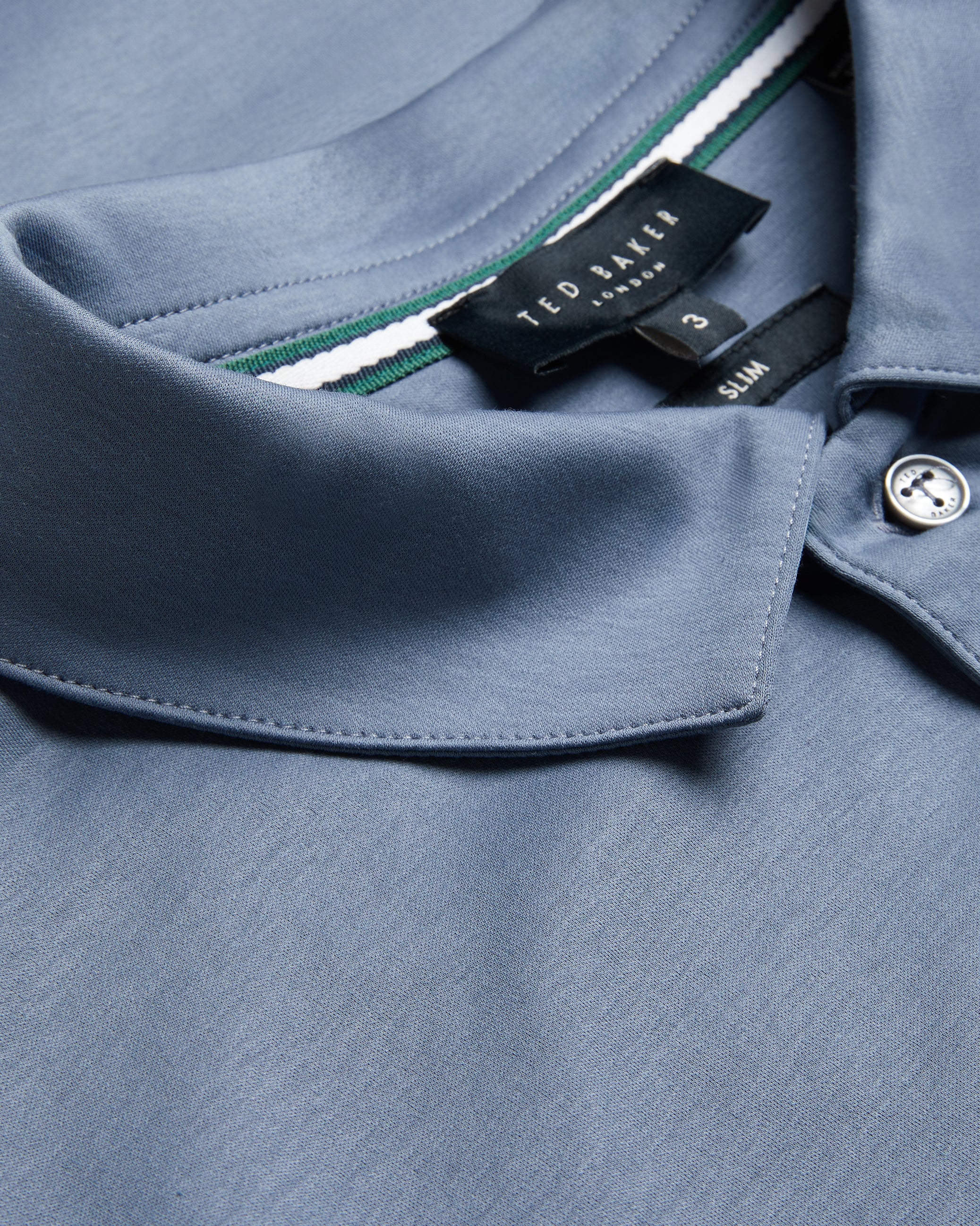 Men's Zeiter-Ss Slim Soft Touch Polo Mid-Blue