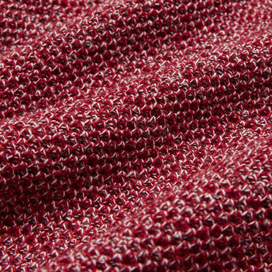 Men's Blossam-Ss Regular Textured Zip Polo Red