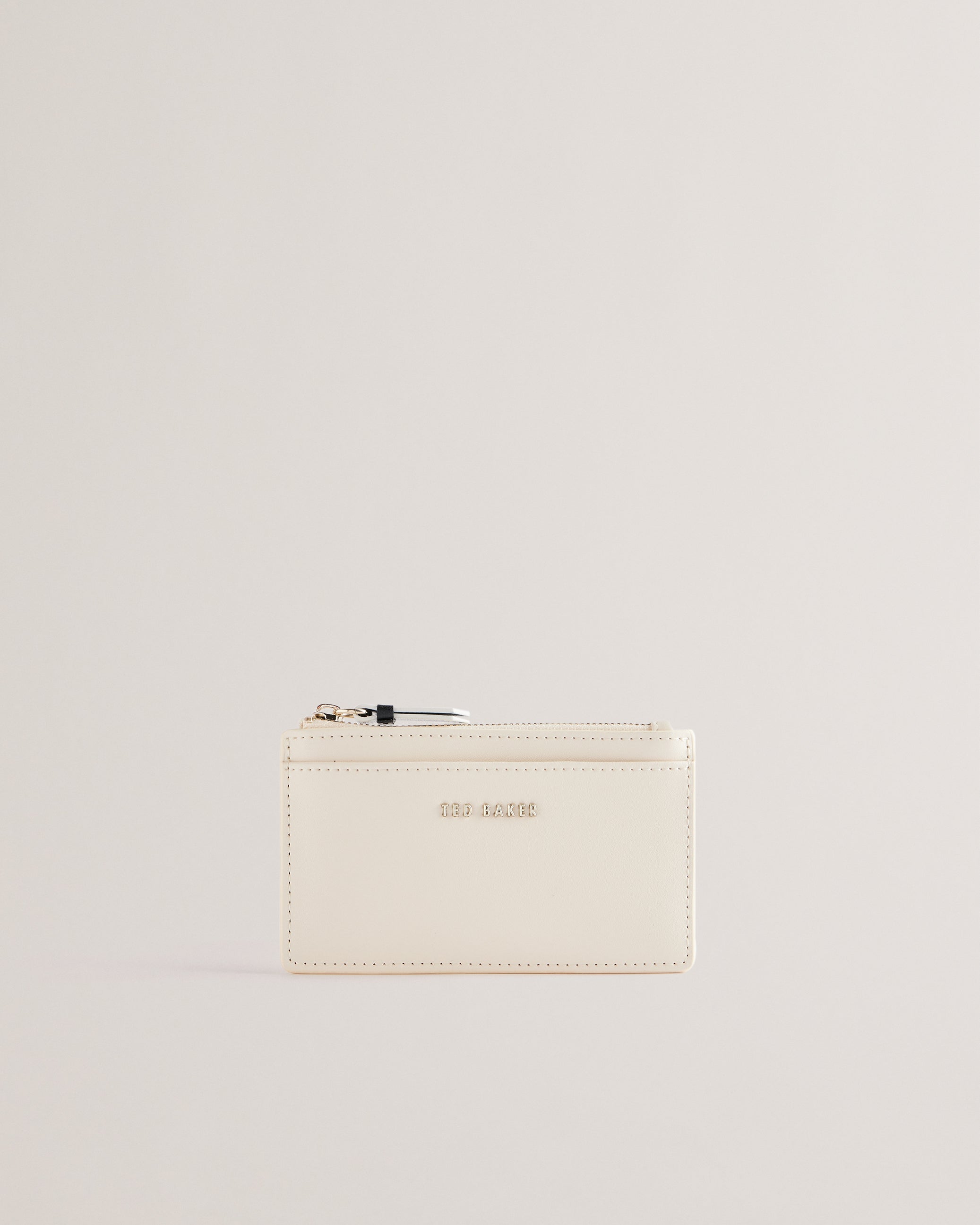 Women's Delfie-Zip Card Holder Ecru