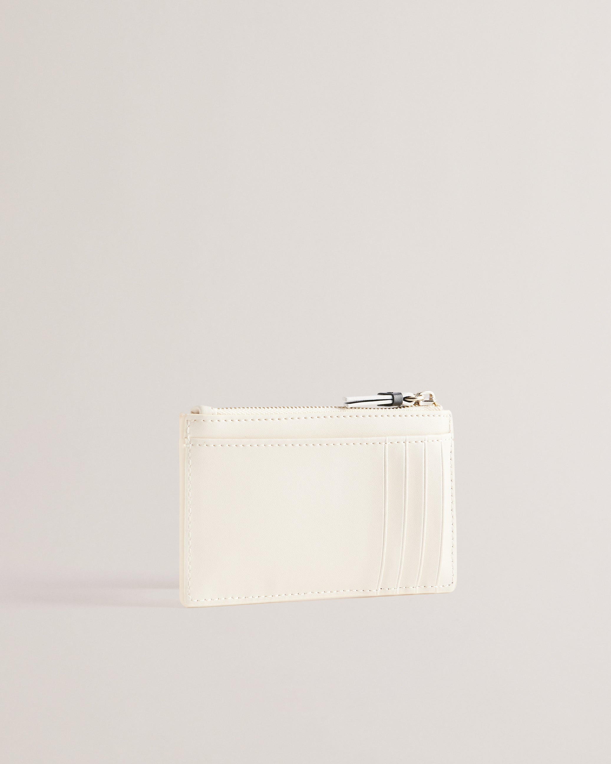 Women's Delfie-Zip Card Holder Ecru