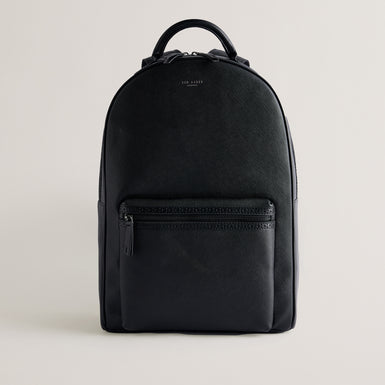 Men's Conann-Saffiano Leather Backpack Black