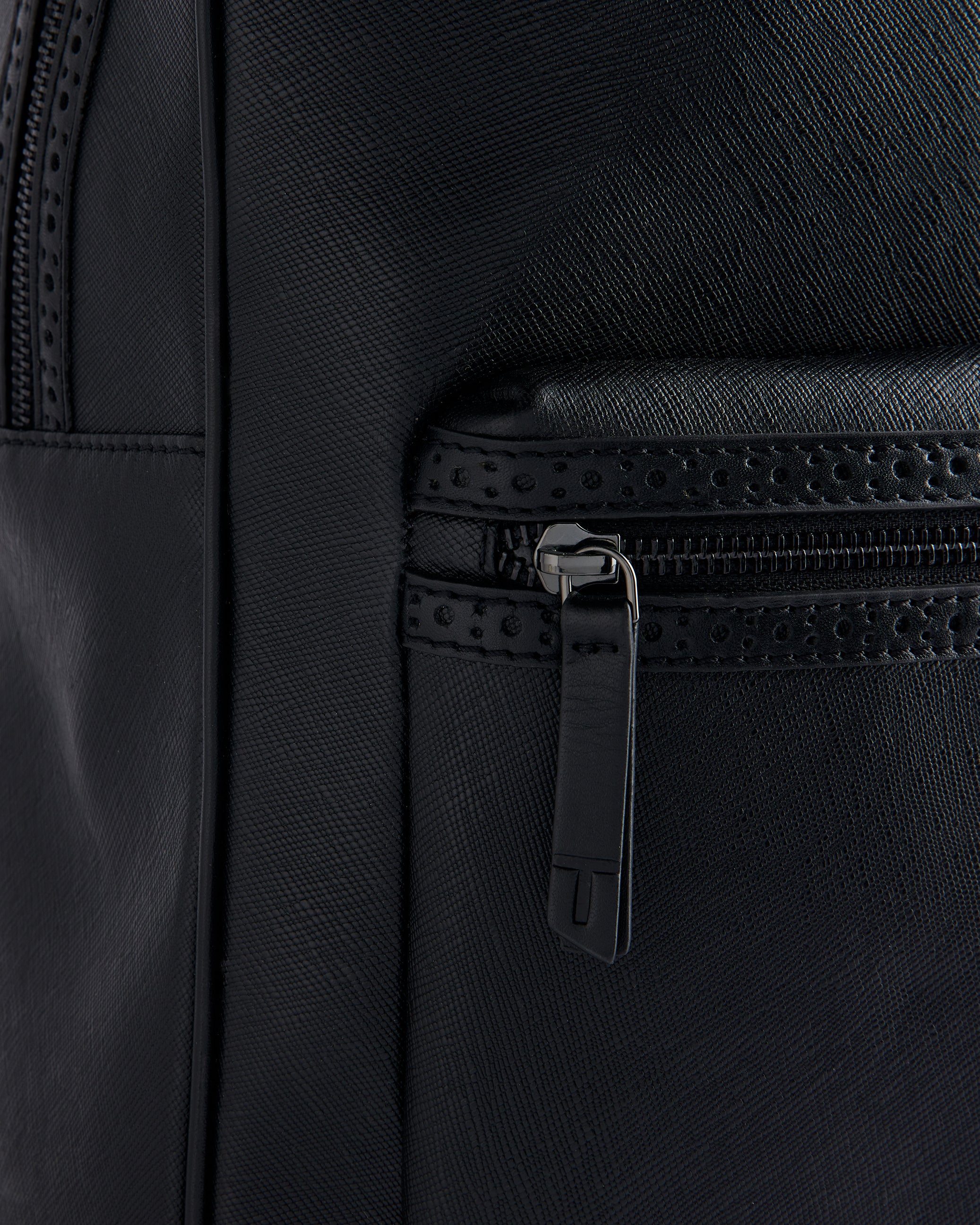 Men's Conann-Saffiano Leather Backpack Black