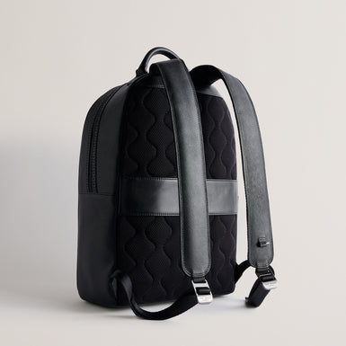 Men's Conann-Saffiano Leather Backpack Black