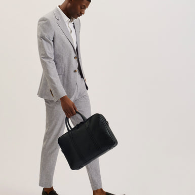 Men's Conley-Saffiano Leather Document Bag Black