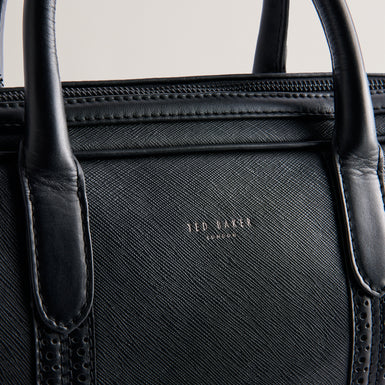 Men's Conley-Saffiano Leather Document Bag Black