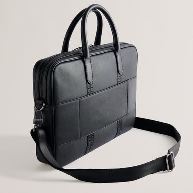 Men's Conley-Saffiano Leather Document Bag Black