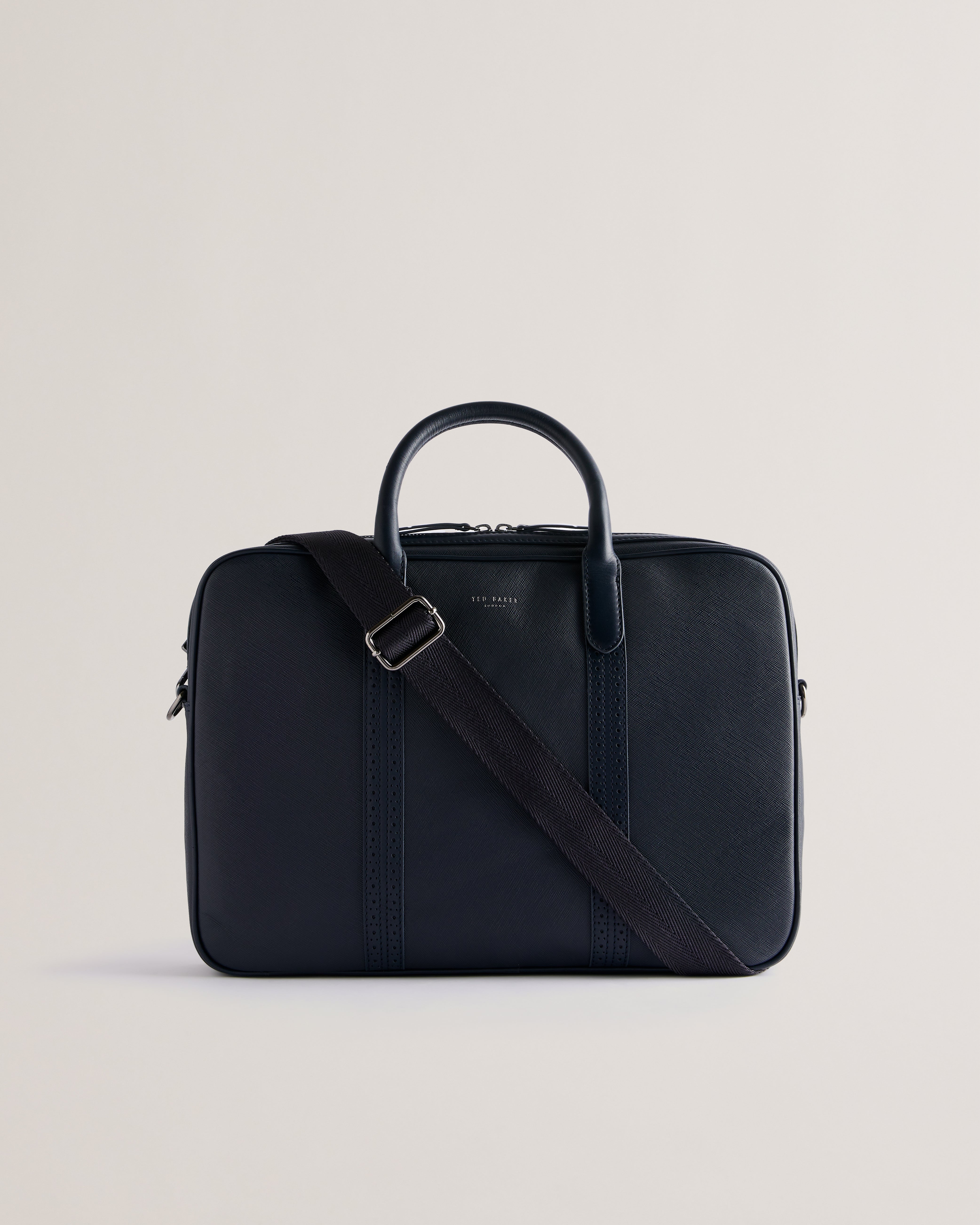 Men's Conley-Saffiano Leather Document Bag Navy