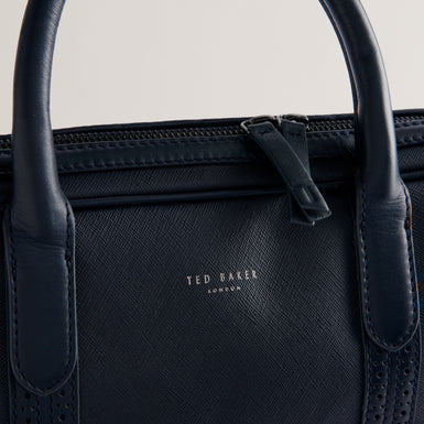 Men's Conley-Saffiano Leather Document Bag Navy