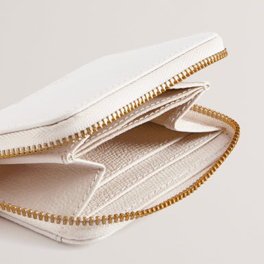 Women's Wesmin-Padlock Detail Small Leather Purse Ecru