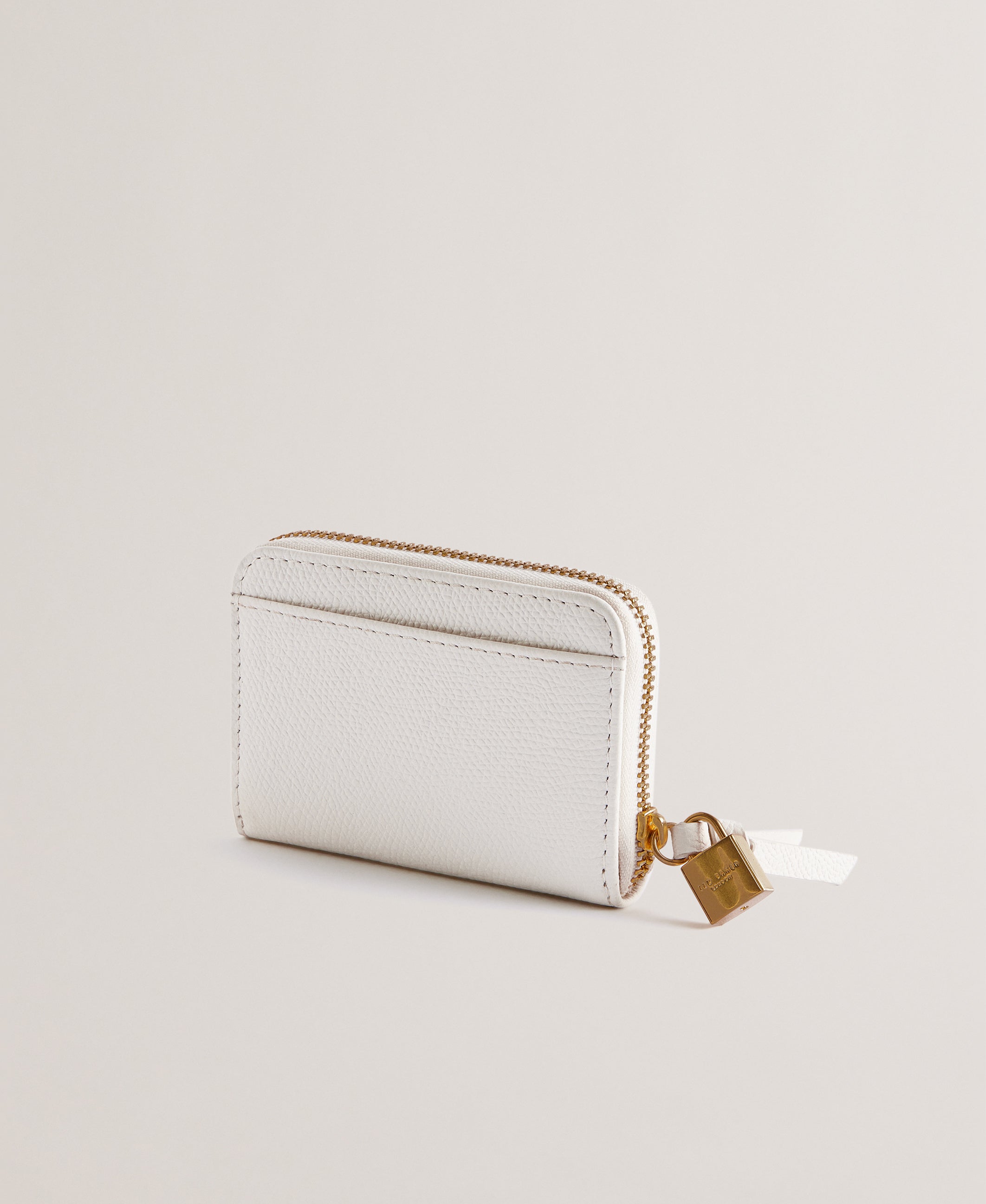 Women's Wesmin-Padlock Detail Small Leather Purse Ecru