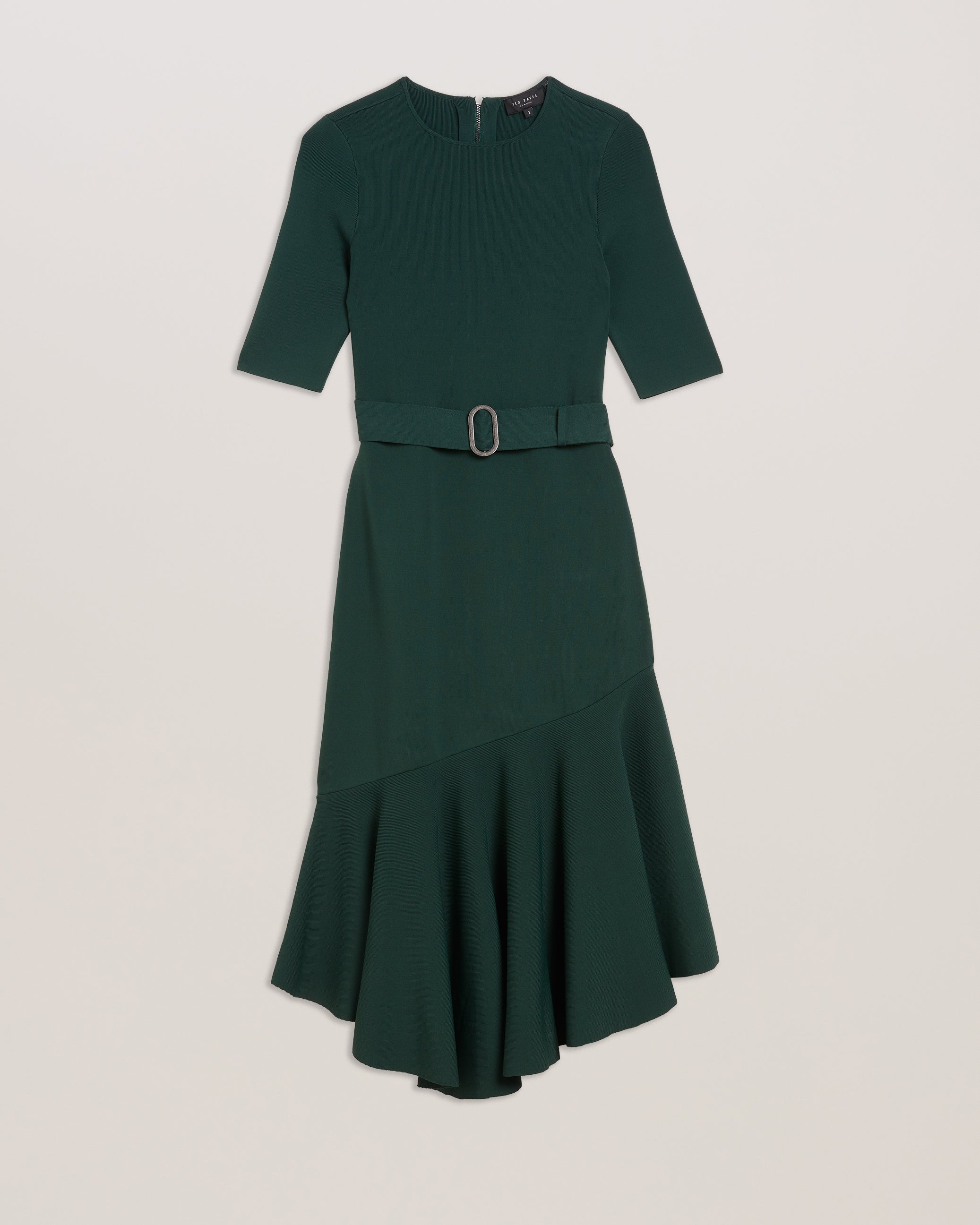 Women's Samalee-Knitted Flippy Skirt Midi Dress Dk-Green