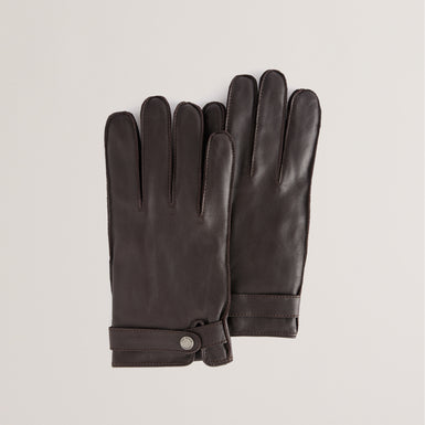 Men's Alexxs-Leather Gloves Brn-Choc