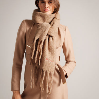 Women's Shelmas-Skinny Woven Scarf Taupe