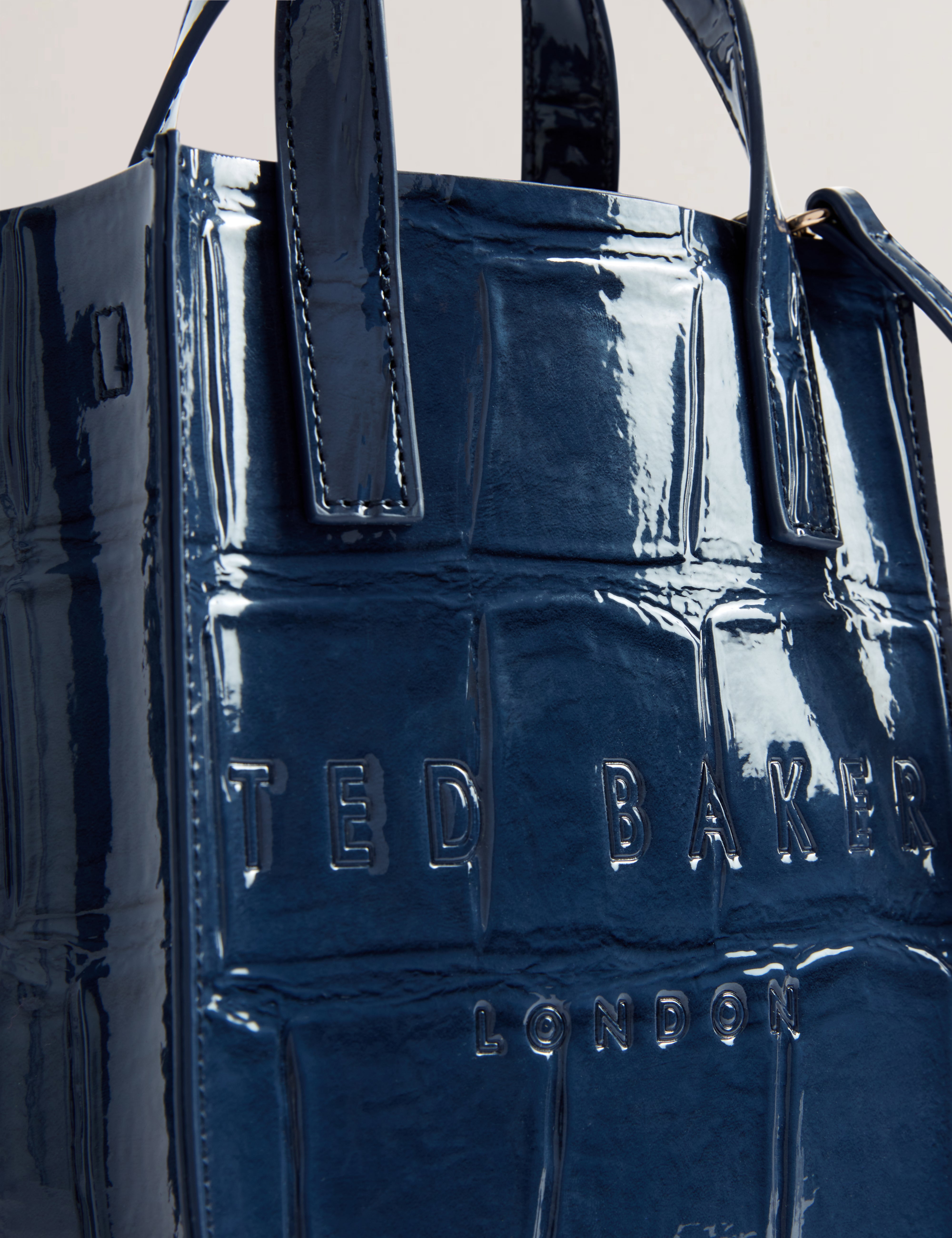 Women's Gatocon-Croc Effect Mini Icon Bag Dk-Blue