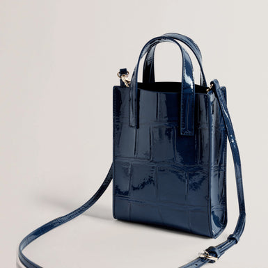 Women's Gatocon-Croc Effect Mini Icon Bag Dk-Blue
