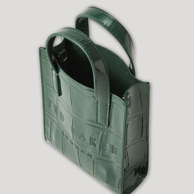 Women's GATOCON-Croc Effect Mini Icon Bag Mid-Green