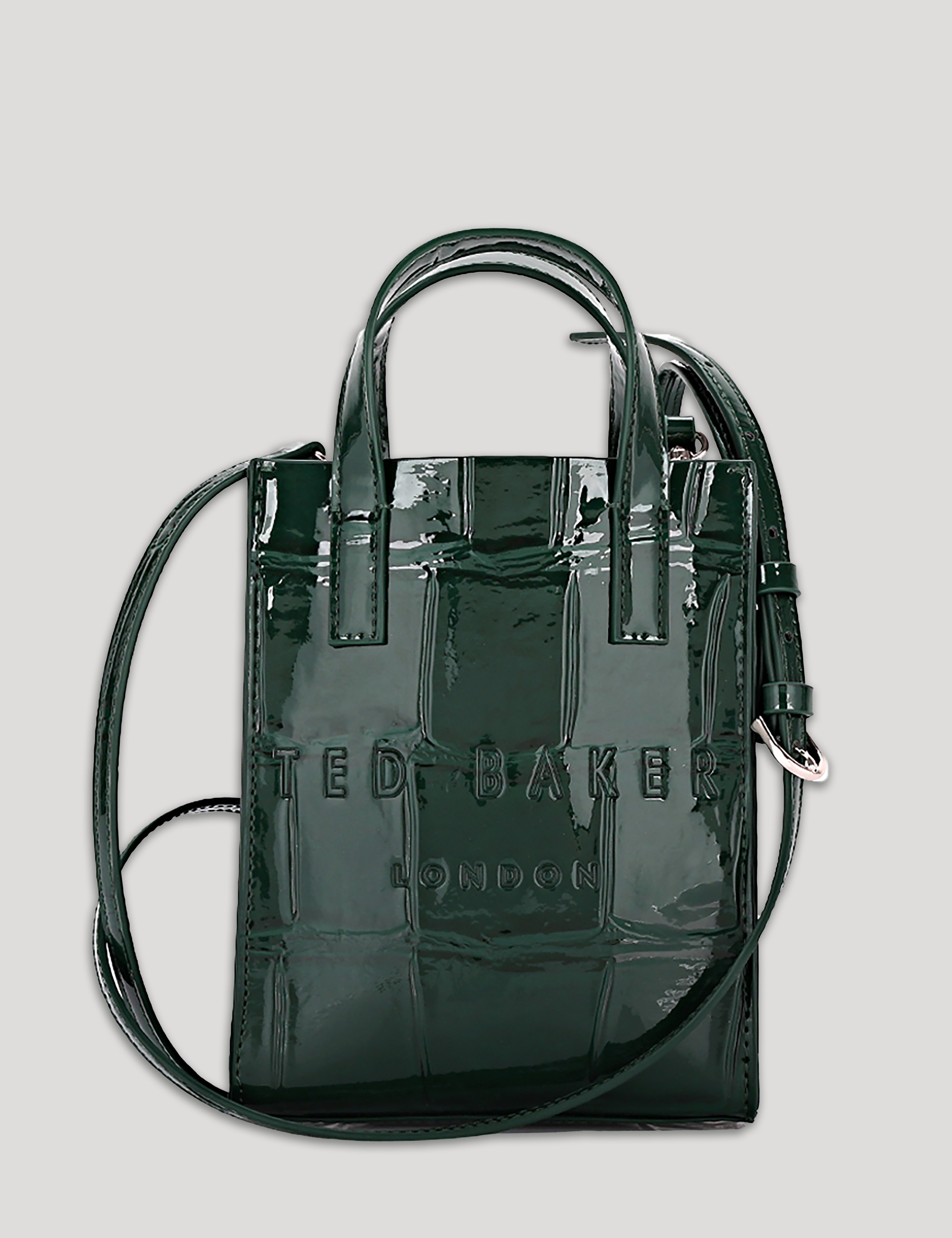 Women's GATOCON-Croc Effect Mini Icon Bag Mid-Green