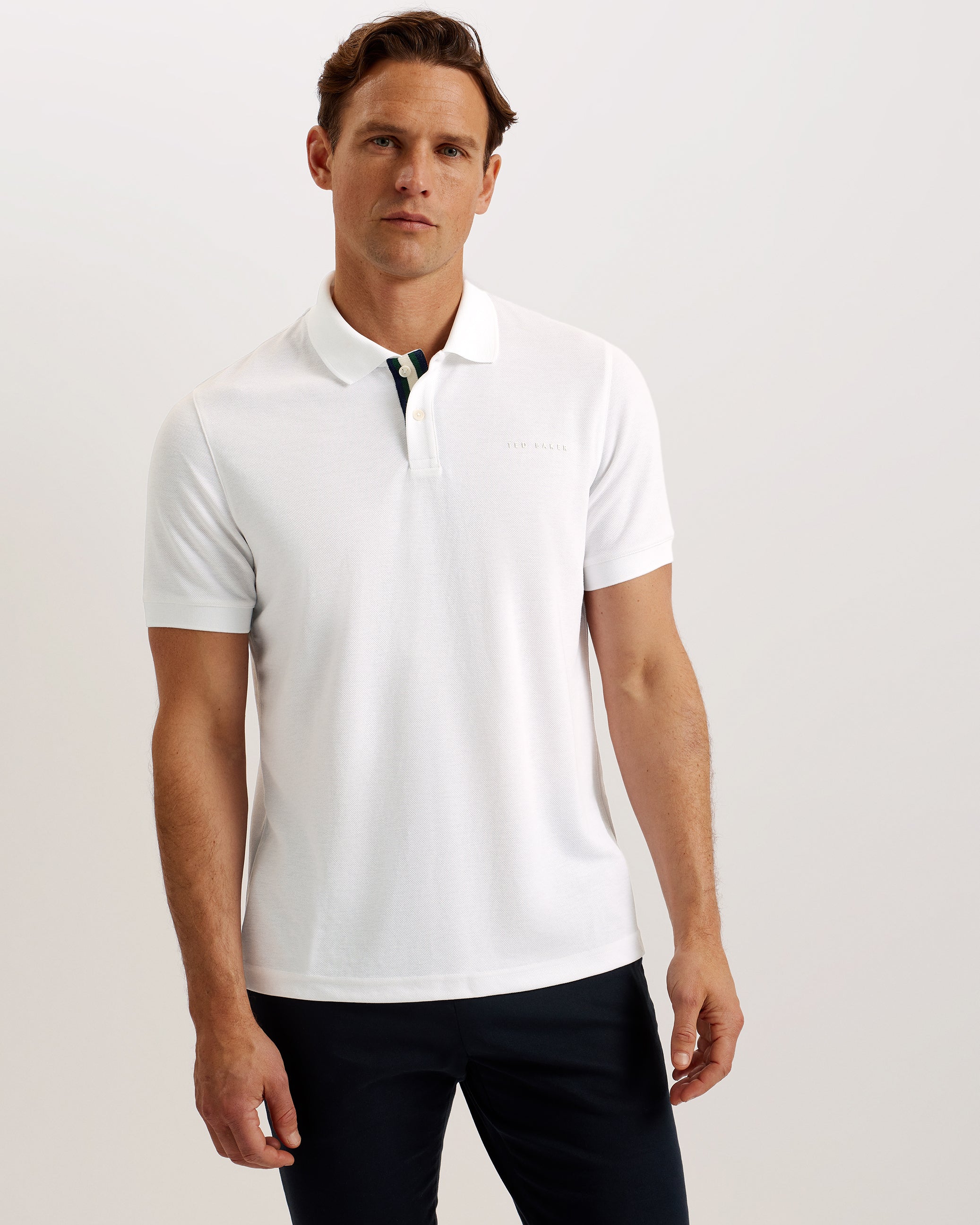 Men's Karty-Ss Regular Branded Polo White