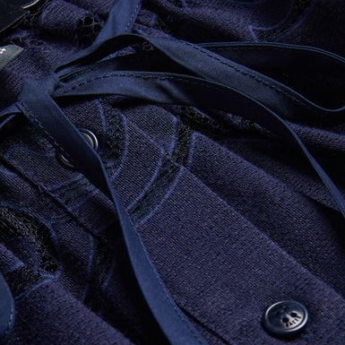 Women's Bacina-Lace Puff Sleeve Blouse Dk-Blue