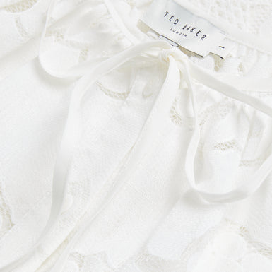 Women's Bacina-Lace Puff Sleeve Blouse White