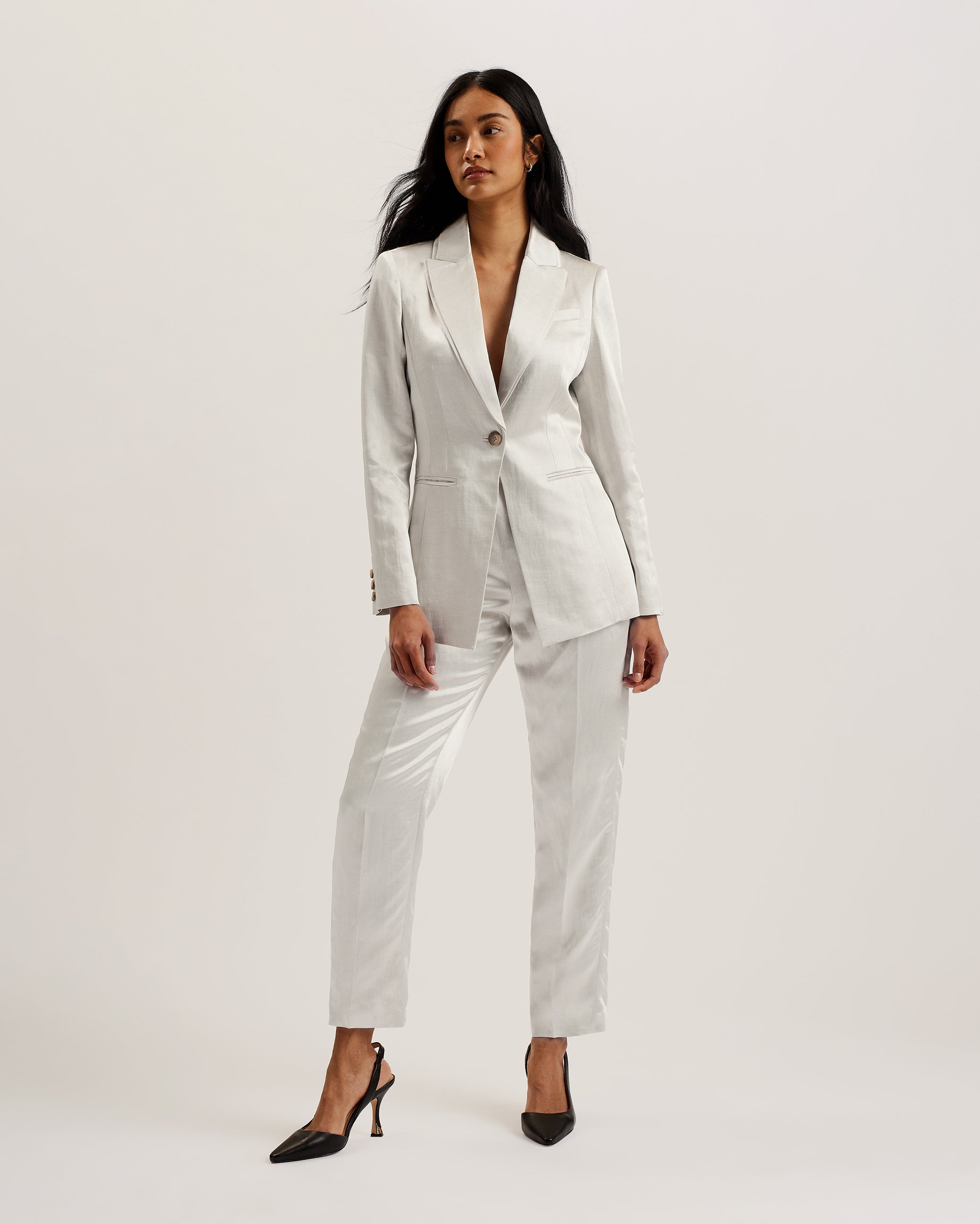 Women's Masaru-Single Breasted Tailored Blazer Ivory
