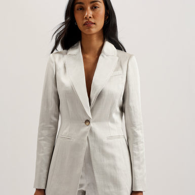 Women's Masaru-Single Breasted Tailored Blazer Ivory