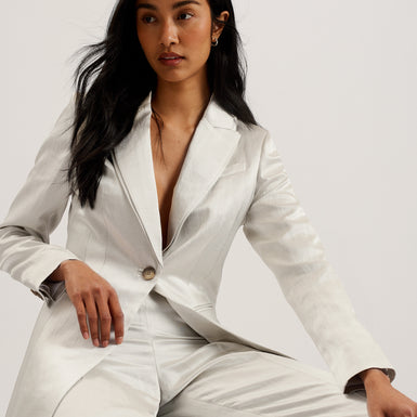 Women's Masaru-Single Breasted Tailored Blazer Ivory