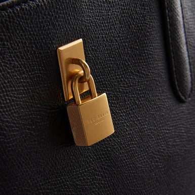 Women's Londonn-Padlock Tote Bag Black