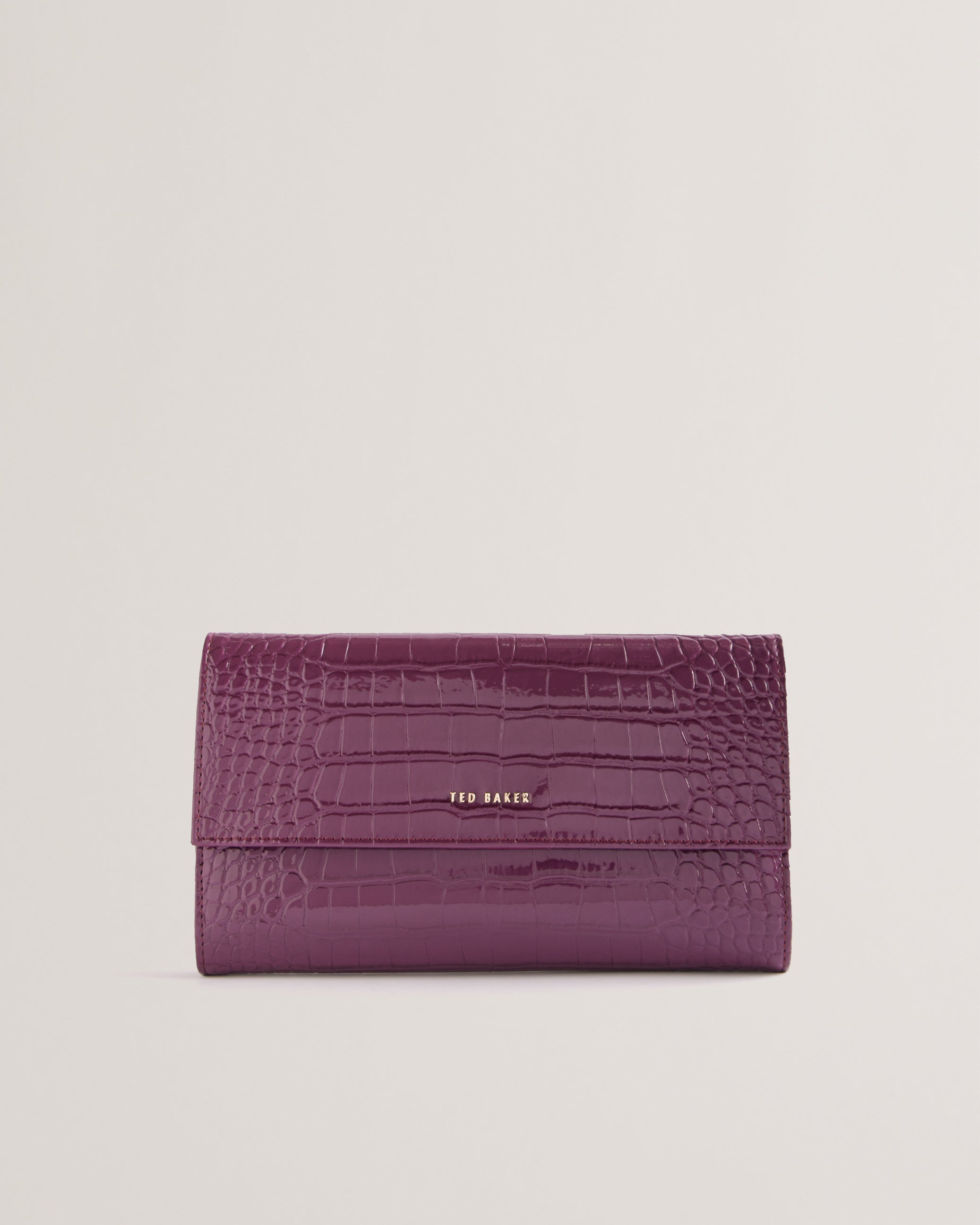 Women's Abbiiss-Croc Effect Travel Wallet Maroon