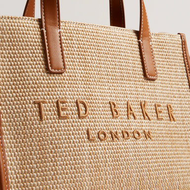 Women's PAOLINA-Faux Raffia Small Icon Bag